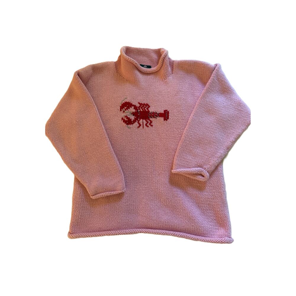 Chatham T Co Sweater Girls Size 10 Pink 100% Peruvian Cotton Pullover Cape Cod